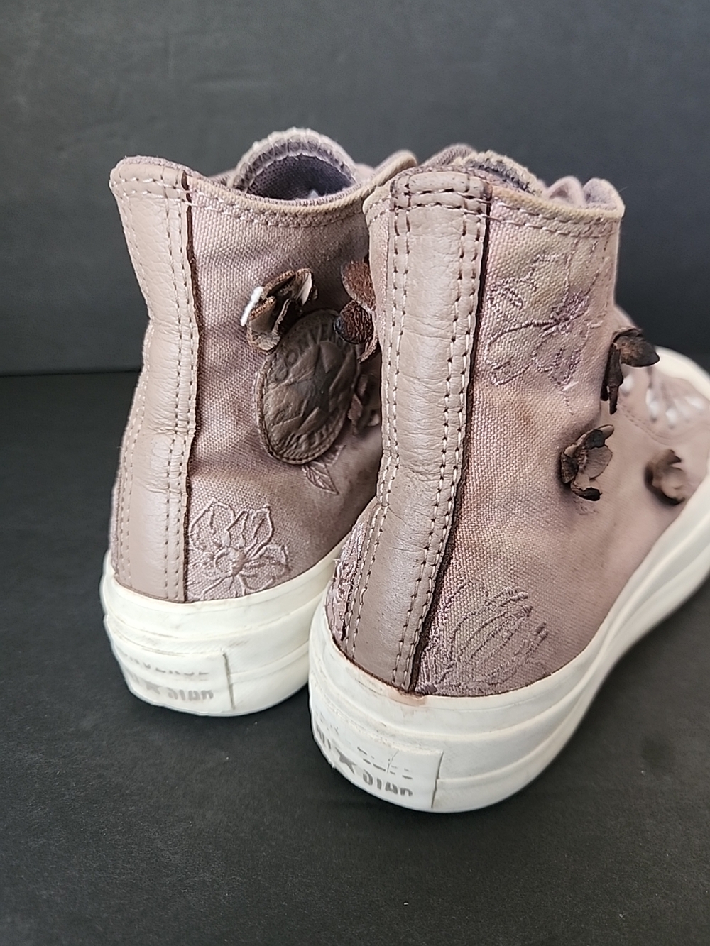 Converse Chuck Taylor All Star Lift Platform Womens 7 Mauve Floral - Picture 6 of 7